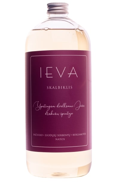 SKALBIKLIS IEVA ŠILKMEDŽIO, VANILĖS IR PUDROS NATOS 1000ml grozioplanas.lt
