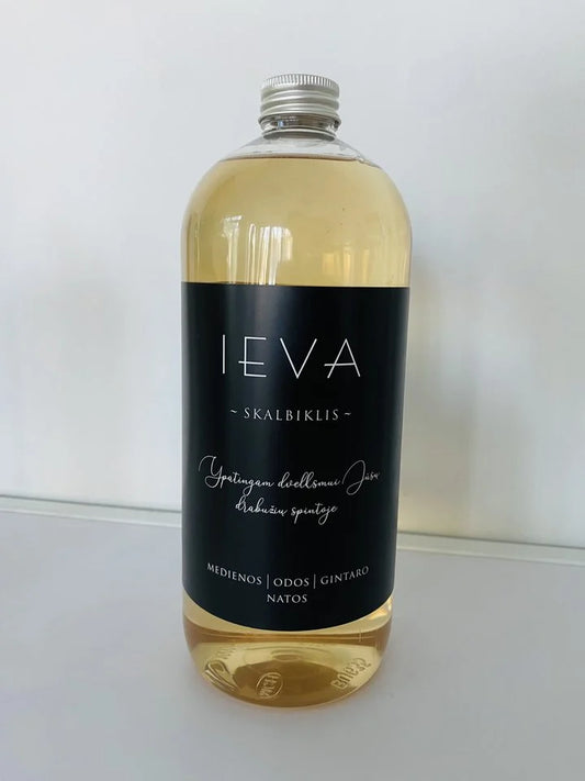 SKALBIKLIS IEVA ŠILKMEDŽIO, VANILĖS IR PUDROS NATOS 1000ml grozioplanas.lt