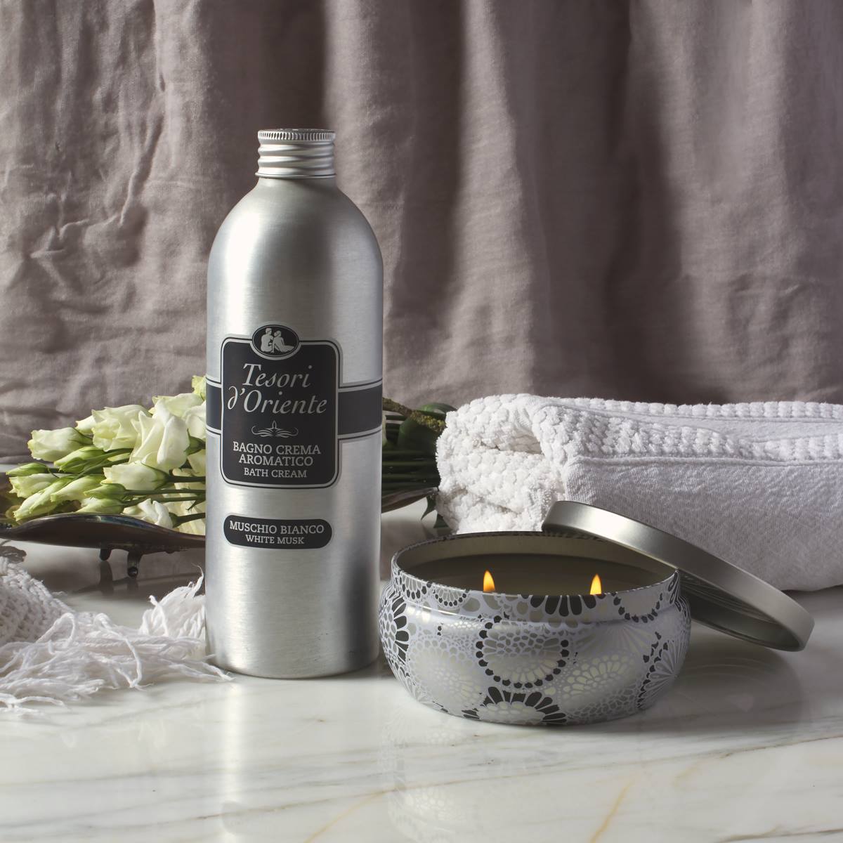 Tesori d'Oriente White Musk MUSCHIO  PUTOJANTIS VONIOS KREMAS  Baltasis muskusas 500ml