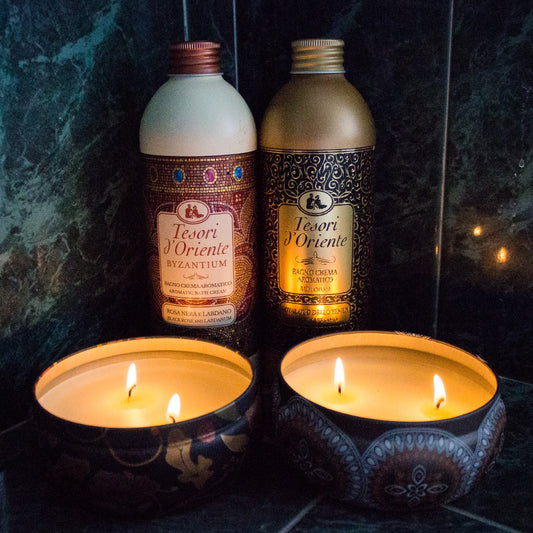 Tesori di Oriente  kvepalai, balzamai, geliai, muilai, kremai minkštikliai žvakės ir vonios skysčiai grozioplanas.t