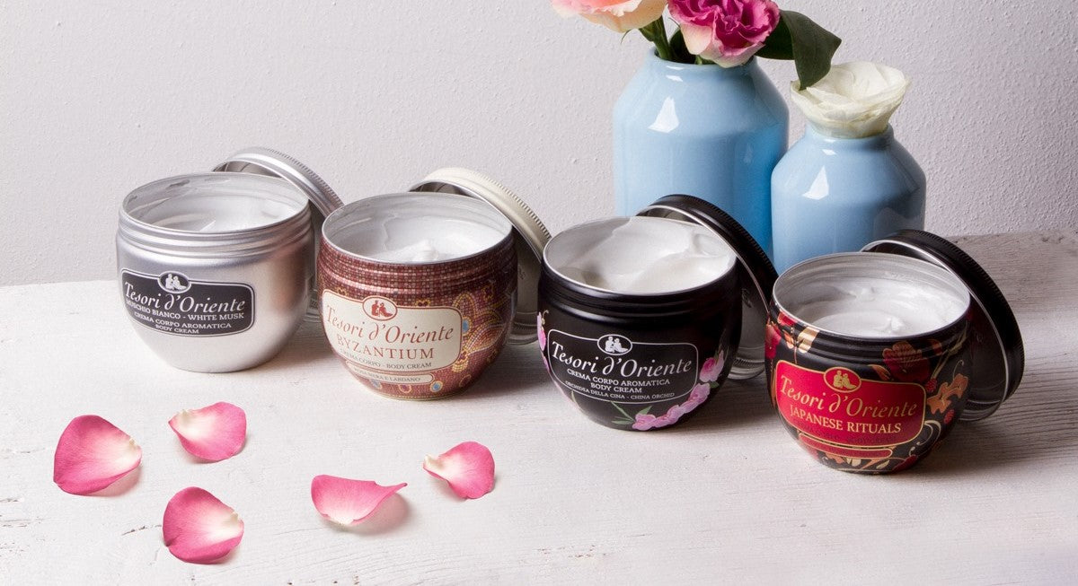 Tesori di Oriente kvepalai, balzamai, geliai, muilai, kremai minkštikliai žvakės ir vonios skysčiai grozioplanas.t