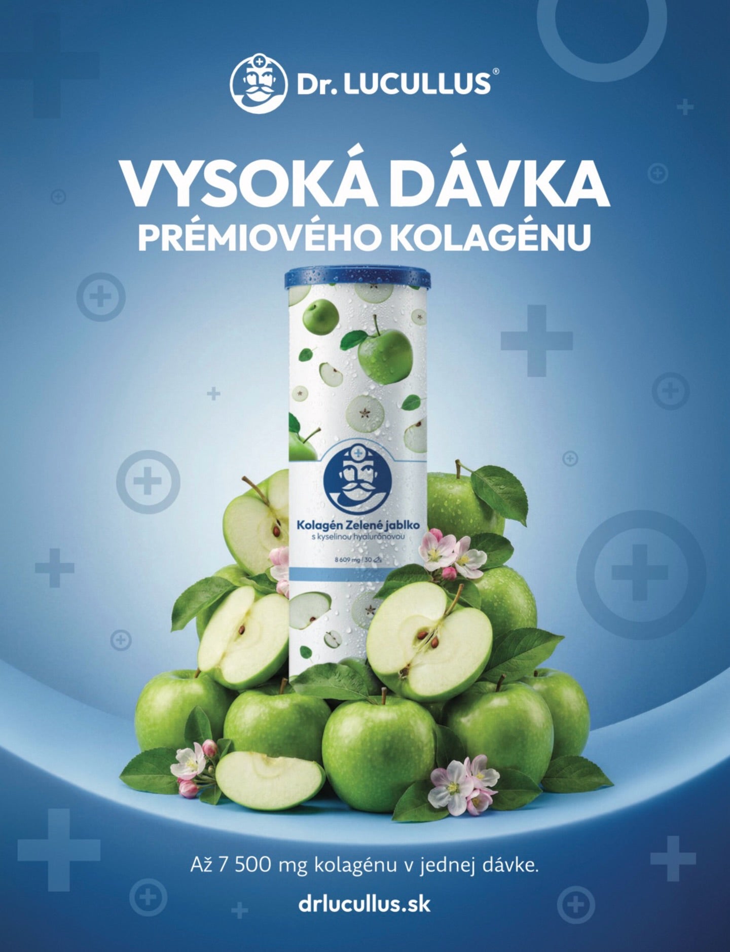 Dr. Lucullus Kolageno žaliasis obuolys su hialurono rūgštimi 30vnt