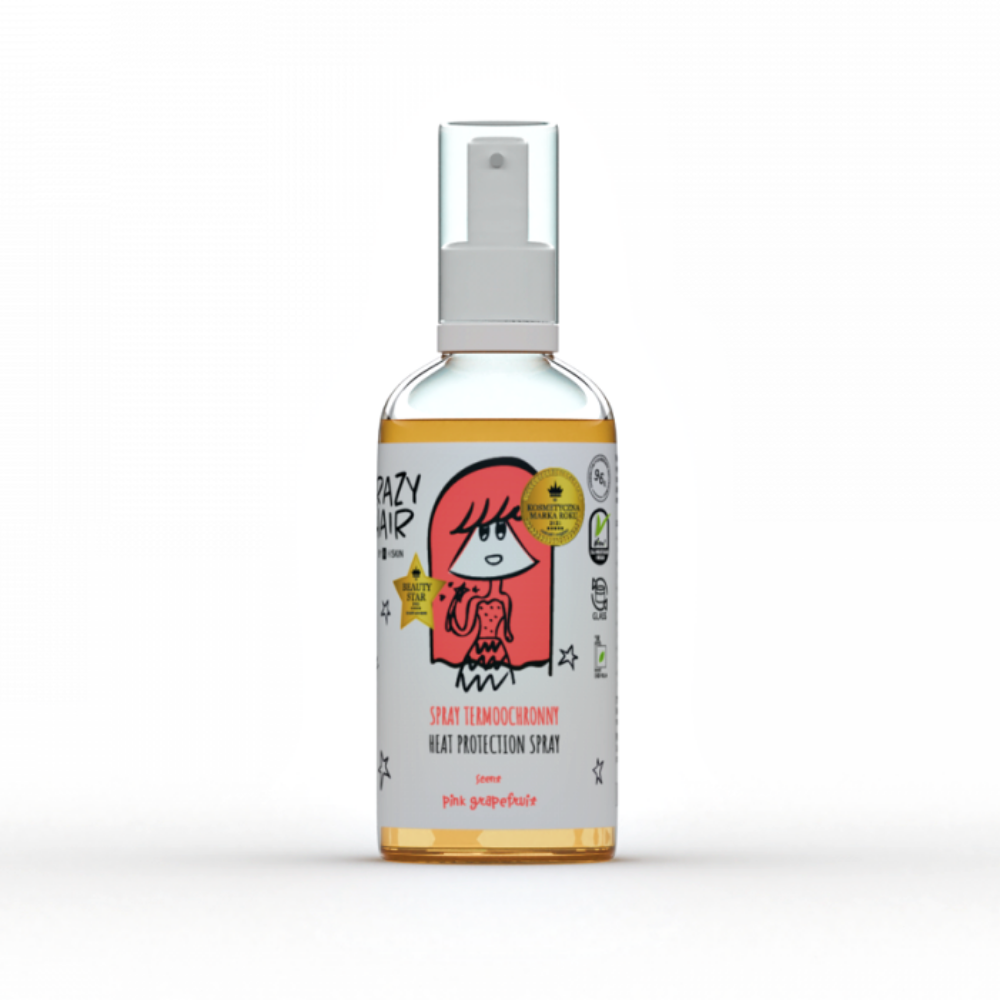 Crazy Hair Pink Grapefruit Heat Protection Spray, Apsauginis Plaukų Purškiklis nuo Karščio ir Saulės, plaukų apsauga nuo karščio, plaukų apsauga nuo saulės, plaukų purškiklis nuo karščio, plaukų purškiklis nuo saulės, plaukų purškiklis nuo UV