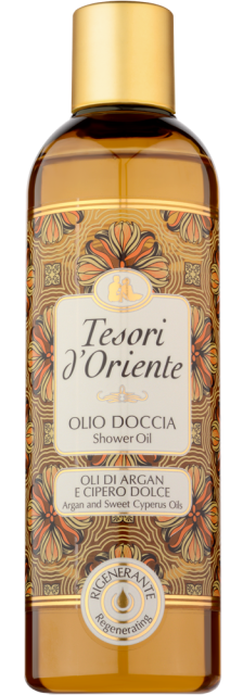 Tesori d'Oriente argano ir kipariso aliejai Regeneruojantis- Aliejinė dušo želė (250 ml)
