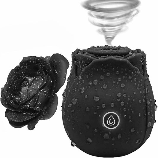 Vibratorius PENKIASDEŠIMT PILKŲ ATSPALVIŲ – SUCTION ROSE BLACK Klitorio Stimuliatorius ROŽĖ grozioplanas.lt