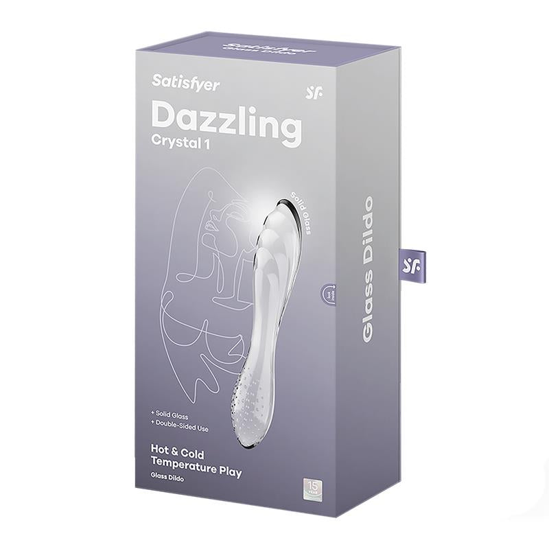Copy of SATISFYER ESTIMULADOR DE CRISTAL DAZZLING CRYSTAL 1 KARŠTAS IR ŠALTAS SKAIDRUS makšties stimuliacija, klitorio masažai, dildo prisitaiko prie jūsų norų