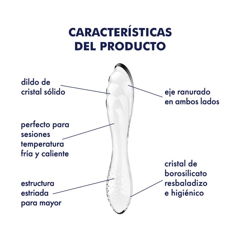 Copy of SATISFYER ESTIMULADOR DE CRISTAL DAZZLING CRYSTAL 1 KARŠTAS IR ŠALTAS SKAIDRUS makšties stimuliacija, klitorio masažai, dildo prisitaiko prie jūsų norų