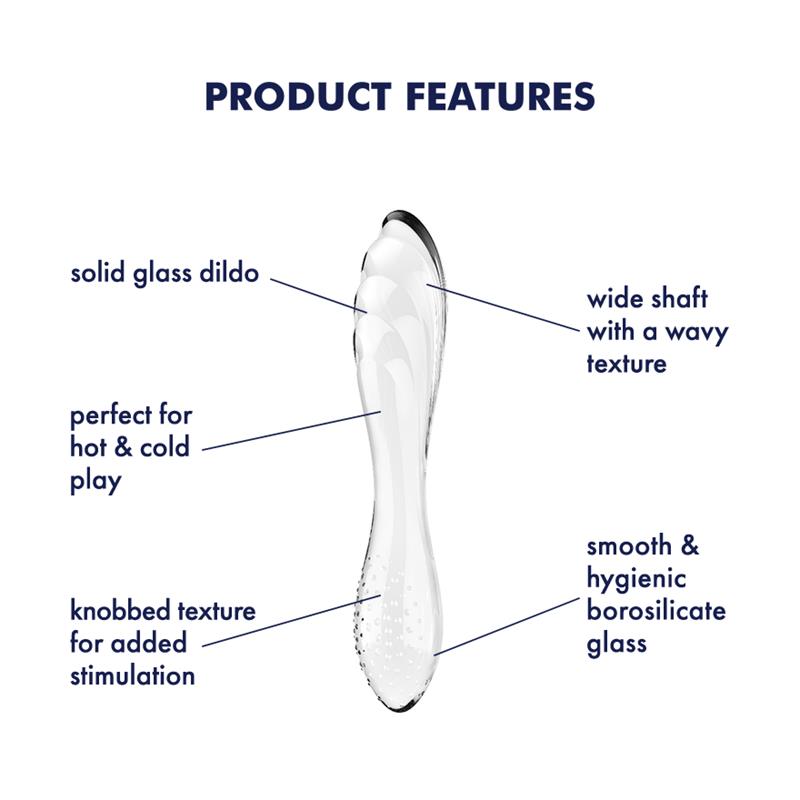 Copy of SATISFYER ESTIMULADOR DE CRISTAL DAZZLING CRYSTAL 1 KARŠTAS IR ŠALTAS SKAIDRUS makšties stimuliacija, klitorio masažai, dildo prisitaiko prie jūsų norų