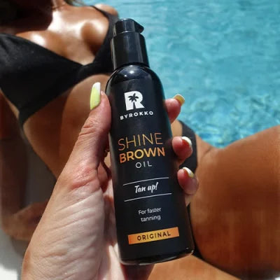 BYROKKO Shine Brown Oil ir Aloe Vera dvifazis rinkinys - grozioplanas.lt