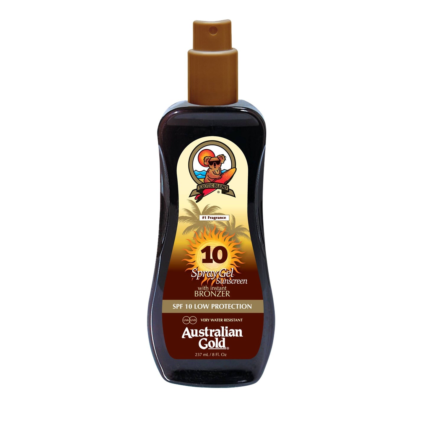 Soliariumo įdegio kremas Australian Gold SPF10 with Bronzers apsaugos nuo saulės pienelis su bronzantais grozioplanas.lt