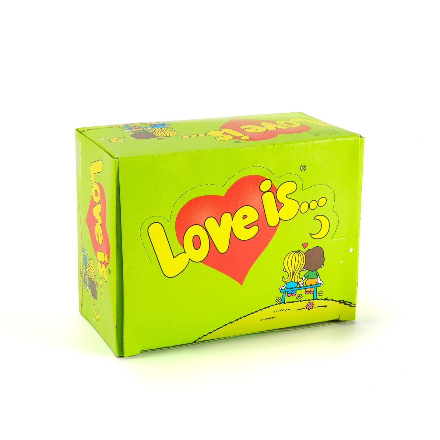 LOVE IS Apple and Lemon Flavored Bubble Gum 1 BOX (4,2g x 100pcs), Sweet Gift