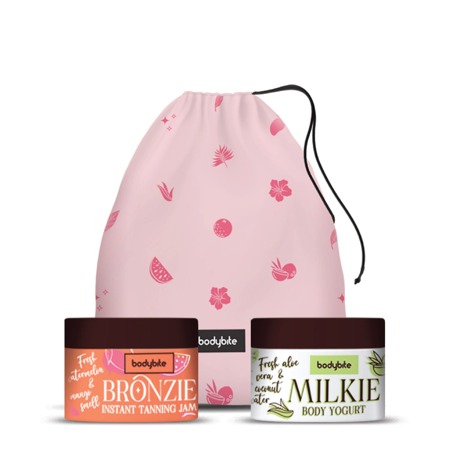 BRONZIE-MILKIE kuno jogurtas_bodybite Momentinio Poveikio Įdegio Džemas BRONZIE grozioplanas.lt