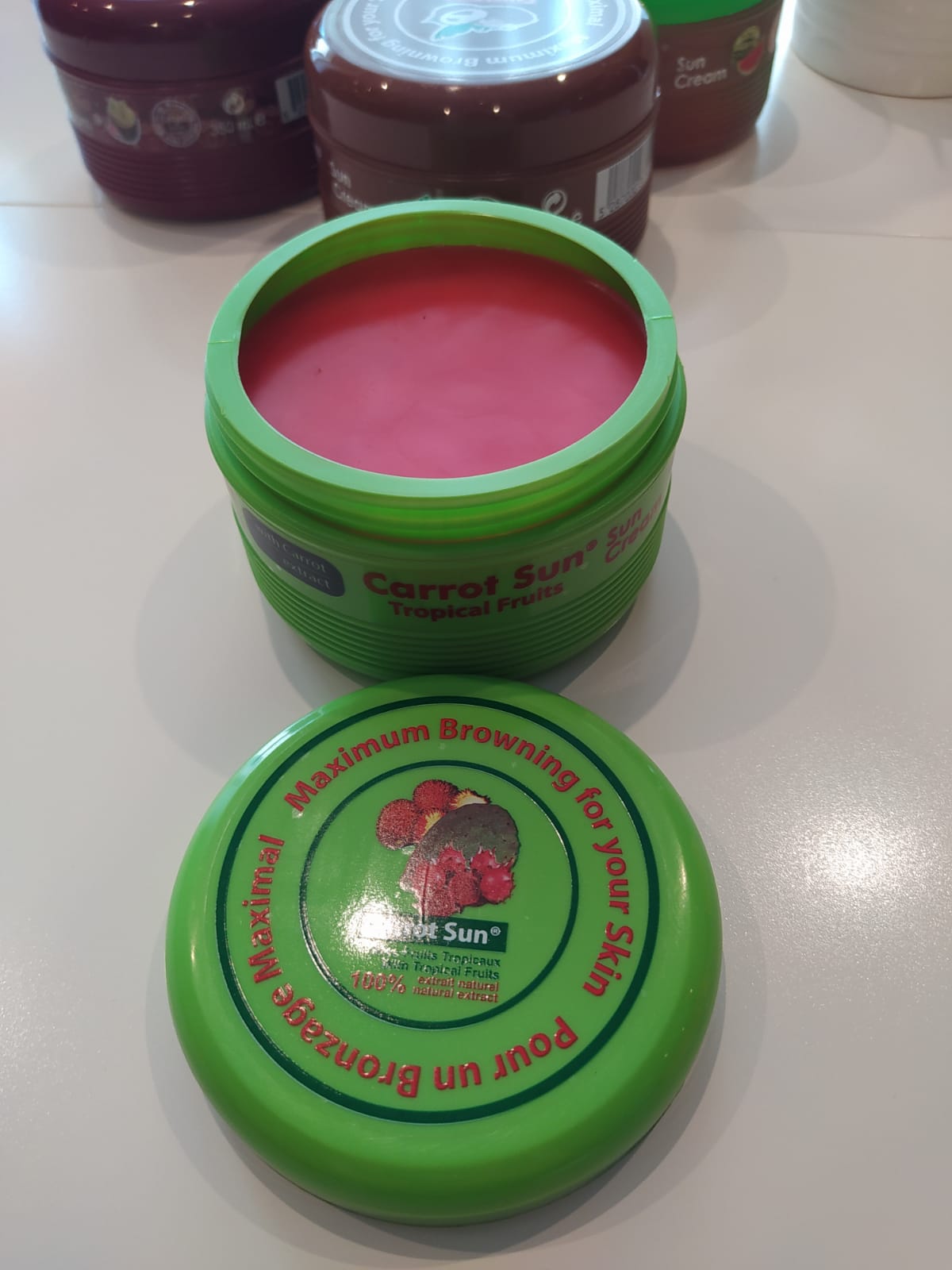 Carrot sun įdegi skatinantis įdegio vaisiu  kremas grozioplanas.lt