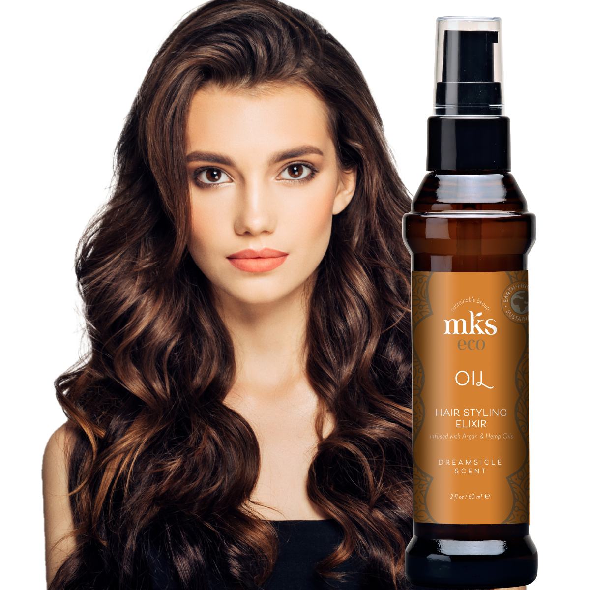 MKS eco OIL DREAMSICLE plaukų aliejus, 60 ml.