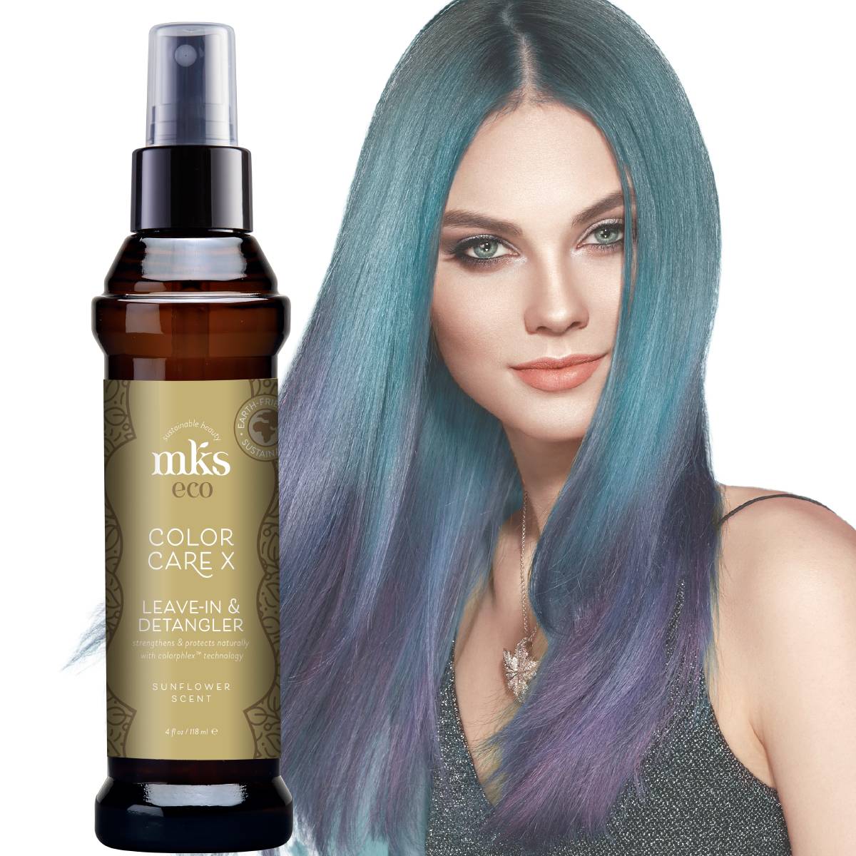 MKS eco COLOR CARE X nenuplaunamas kondicionierius dažytiems plaukams, 118 ml.