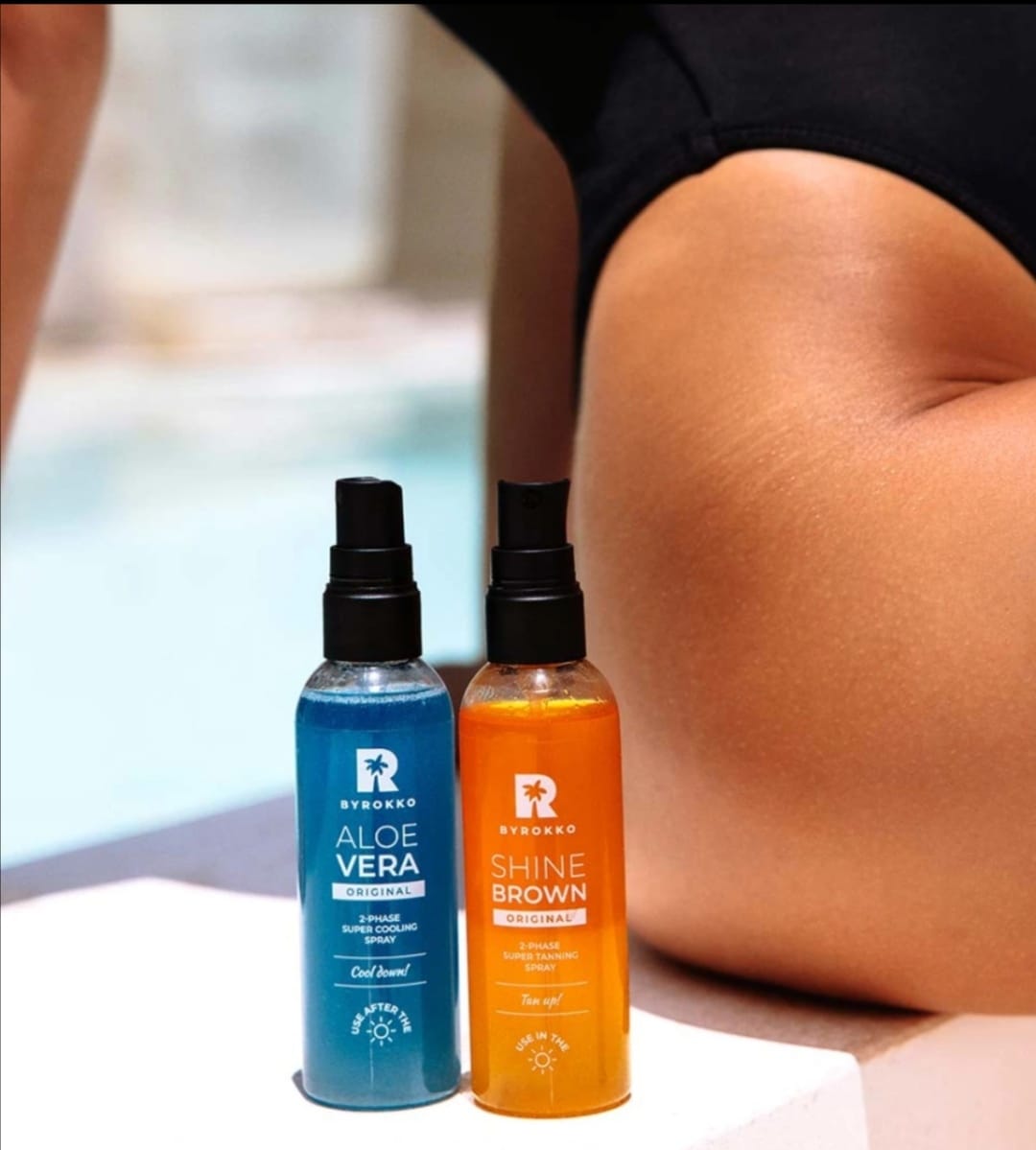 Byrokko Aloe Vera Two-phase super cooling spray Dvifazis itin vėsinantis purškiklis Su alijošiumi ir hialurono rūgštimi idegio aliejus grozioplanas.lt