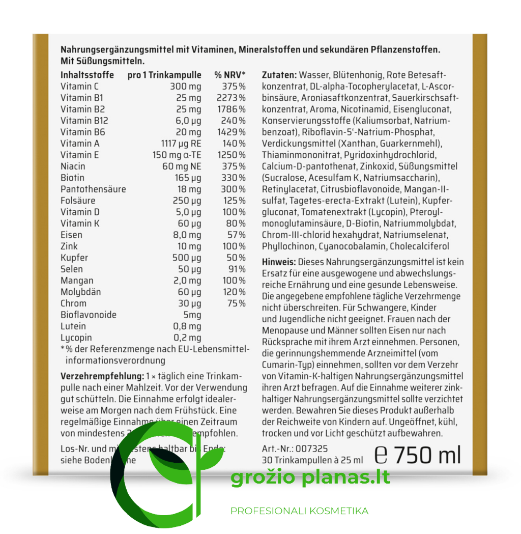 Sanhelios geriamųjų ampulių vitaminų kompleksas