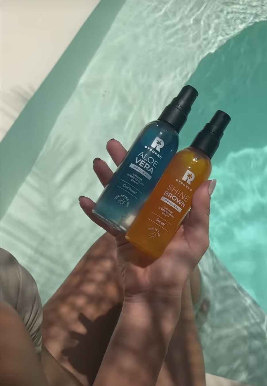 Byrokko Aloe Vera Two-phase super cooling spray Dvifazis itin vėsinantis purškiklis Su alijošiumi ir hialurono rūgštimi idegio aliejus grozioplanas.lt