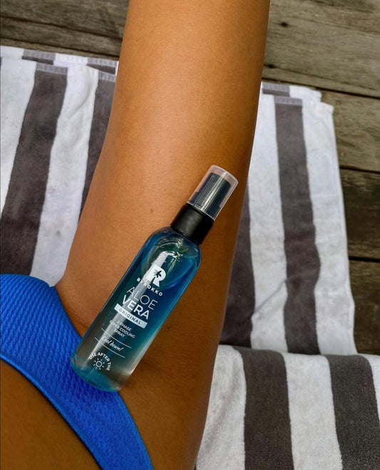 BYROKKO Aloe Vera Two-phase super cooling spray Dvifazis itin vėsinantis purškiklis Su alijošiumi ir hialurono rūgštimi grozioplanas.lt