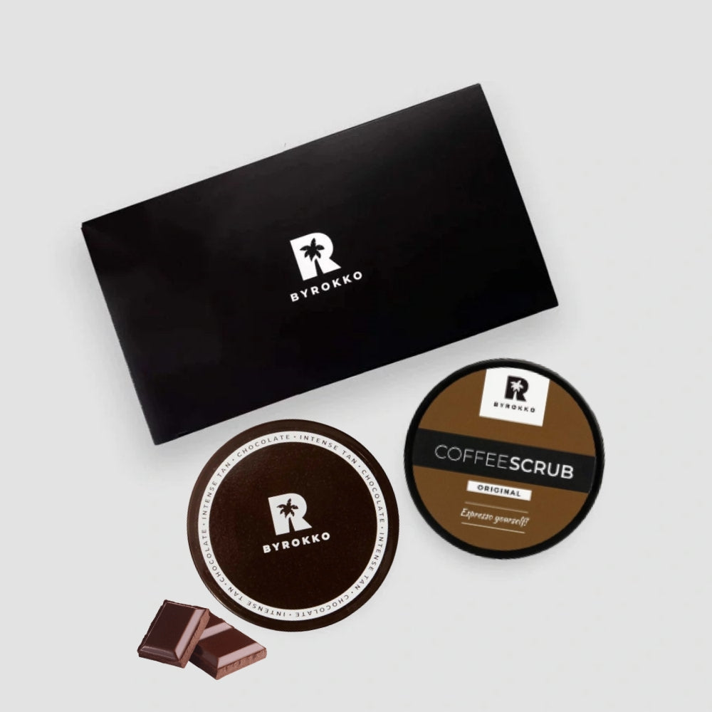 Shine Brown Chocolate ir Coffee Scrub rinkinys byrokko grozioplanas.lt