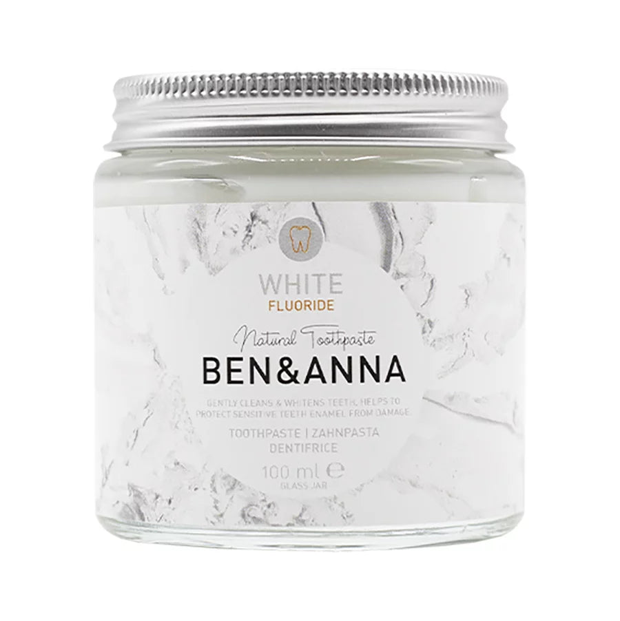 “ baltoji dantų pasta su fluoru Ben & Anna