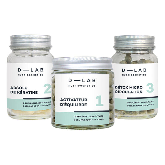 D-LAB NUTRICOSMETICS D-LAB Nutricosmetics Masse-Capillaire Maisto papildų programa plaukų slinkimo stabdymui grozioplanas.lt