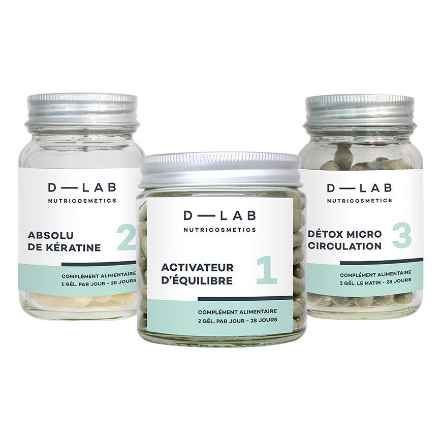 D-LAB NUTRICOSMETICS D-LAB Nutricosmetics Masse-Capillaire Maisto papildų programa plaukų slinkimo stabdymui grozioplanas.lt