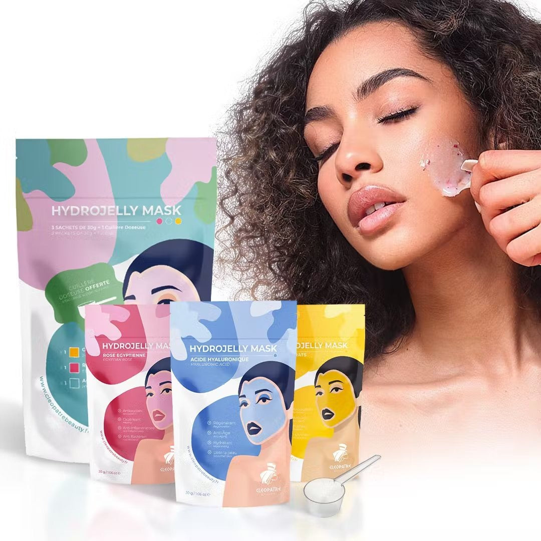 Cleopatre Beauty ® ® Kaukė Hialurono Rūgštis roziu vandens 24 karatu aukso kauke grozioplanas.lt