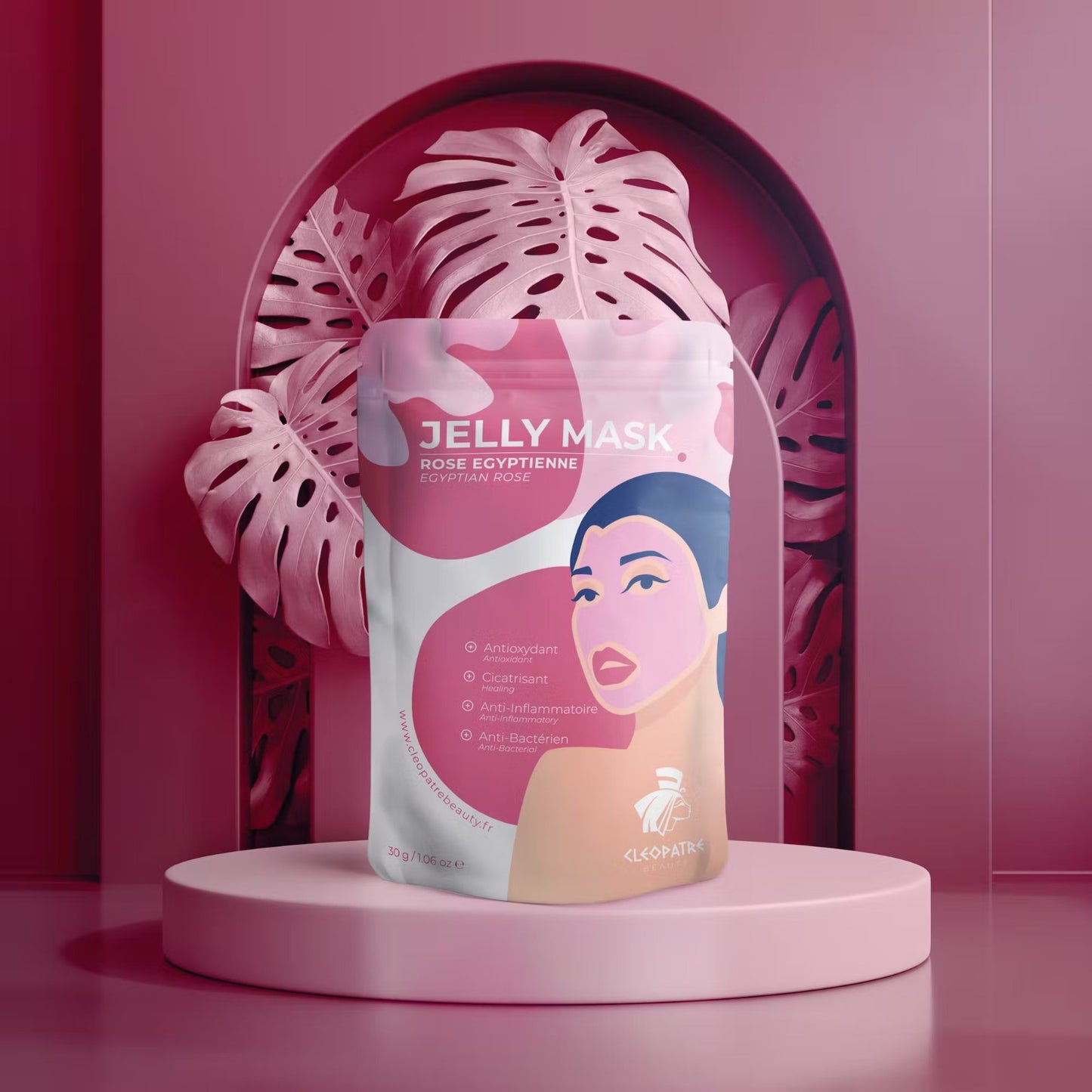 Cleopatre Beauty ® Alginatinė kaukė su rožių vandeniu Cleopatre Beauty ® Hidrogelinės veido kaukės grozioplanas.lt