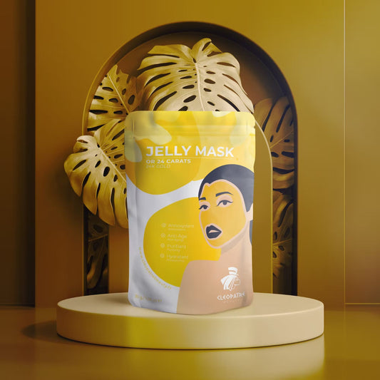 Cleopatre Beauty ® Gaivinanti alginatinė veido kaukė 24 karatų aukso Cleopatre Beauty ® Hidrogelinės veido kaukės grozioplanas.lt