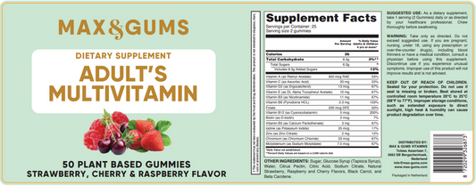 Multivitaminai Suaugusiems Guminukai Max & Gums