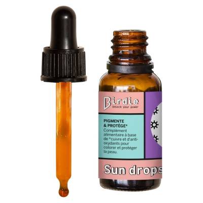 Birdie Nutrition „Sun Drops“ apelsinų skonio įdegio geriami lašai