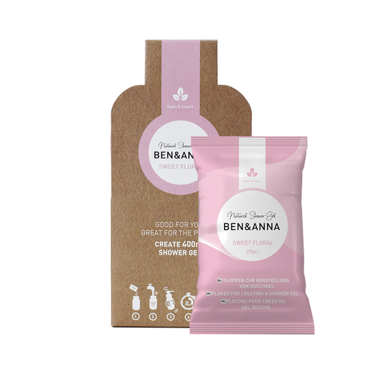 Ben & Anna „Sweet Floral“ natūralūs dušo želė dribsniai
