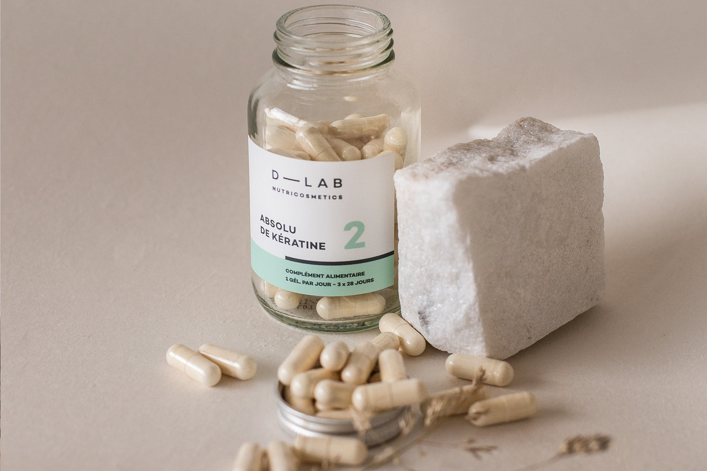 D-LAB NUTRICOSMETICS D-LAB Nutricosmetics Absolu De Keratine Grynas keratinas nagams ir plaukams grozioplanas.lt