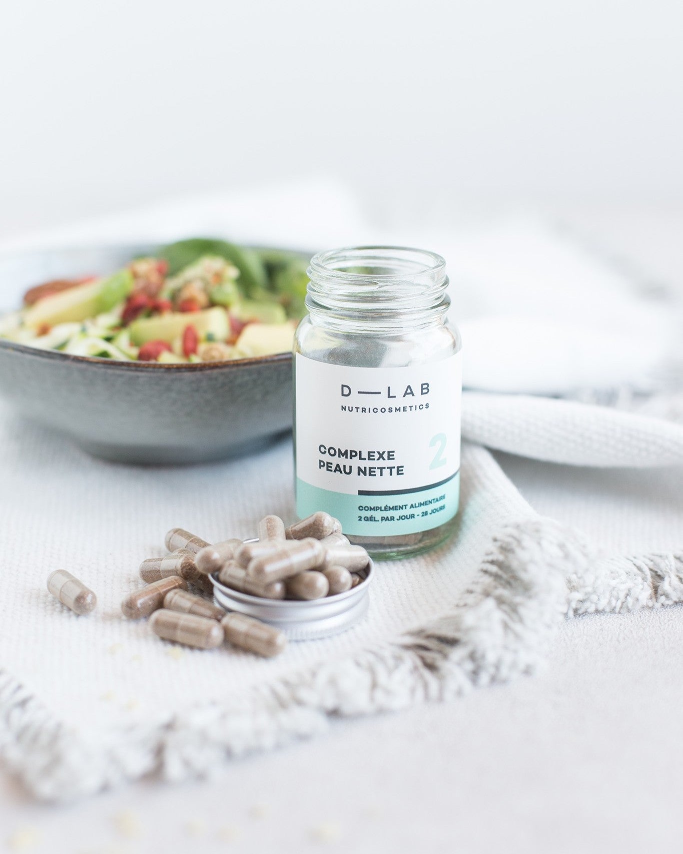 D-LAB Nutricosmetics Complexe Peau Nette Maisto papildas, odą skaistinantis kompleksas grozioplanas.lt