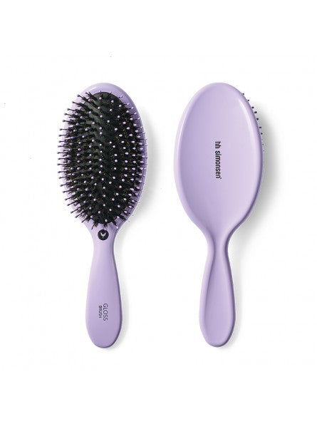 HH SIMONSEN GLOSS BRUSH LIMITED EDITION LAVISH LAVENDER SS22 plaukų šepetys su šerno šereliais