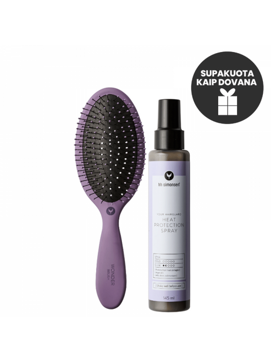 HH Simonsen plaukų šepečio ir apsaugos nuo karščio rinkinys