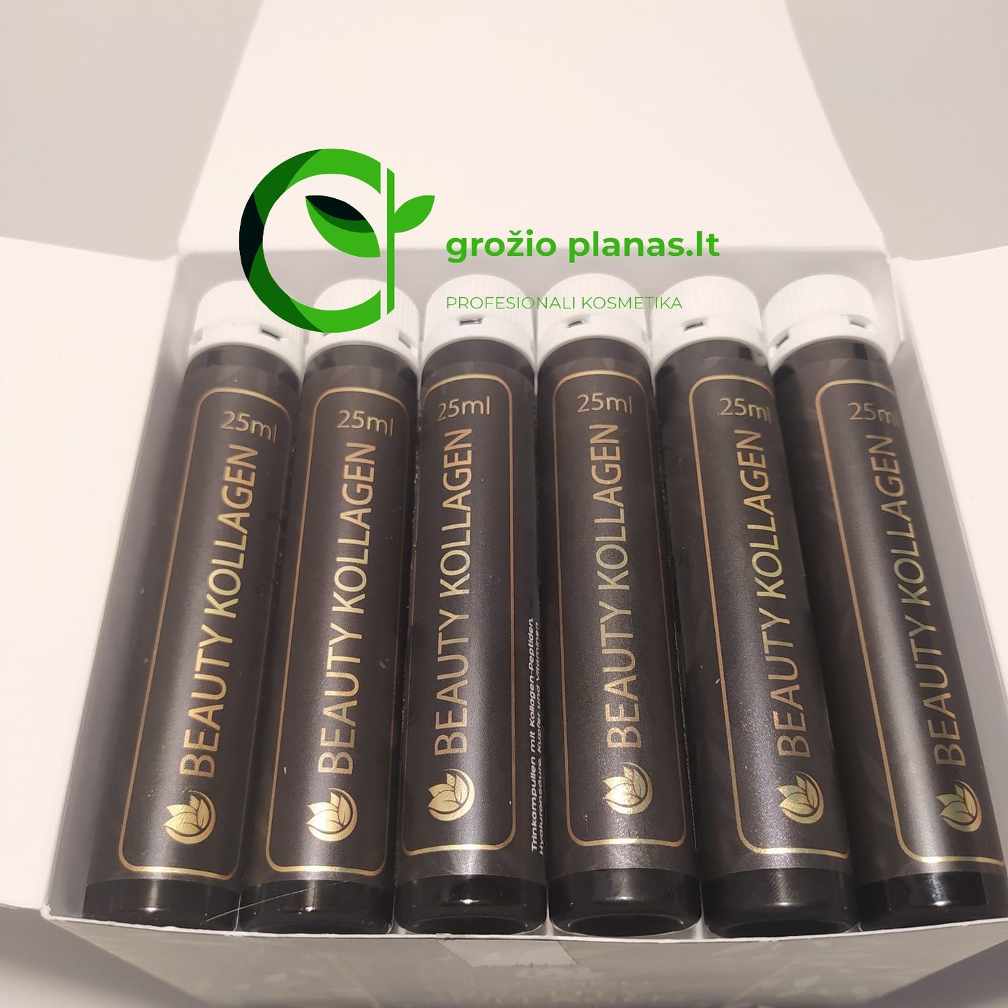 Luondu Beauty kolageno ampulės su hialurono rūgštimi grozio-planas.