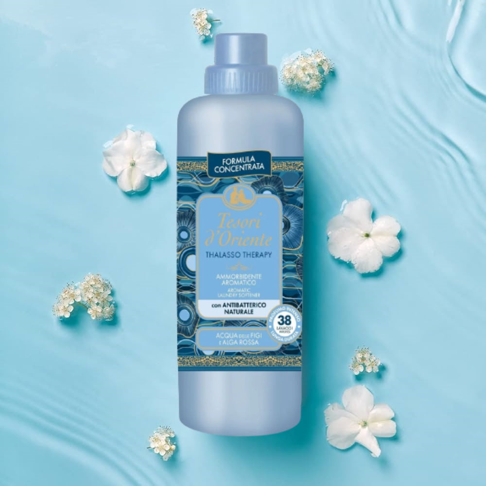 Tesori d'Oriente THALASSO THERAPY Fabric Softener, Parfumuotas Skalbinių Minkštiklis 760 ml, audinių kondicionierius, Kvapnus skalbinių minkštiklis, koncentruotas skalbinių minkštiklis, aromaterapinis skalbinių minkštiklis, ilgai išliekantis gaivus kvapas