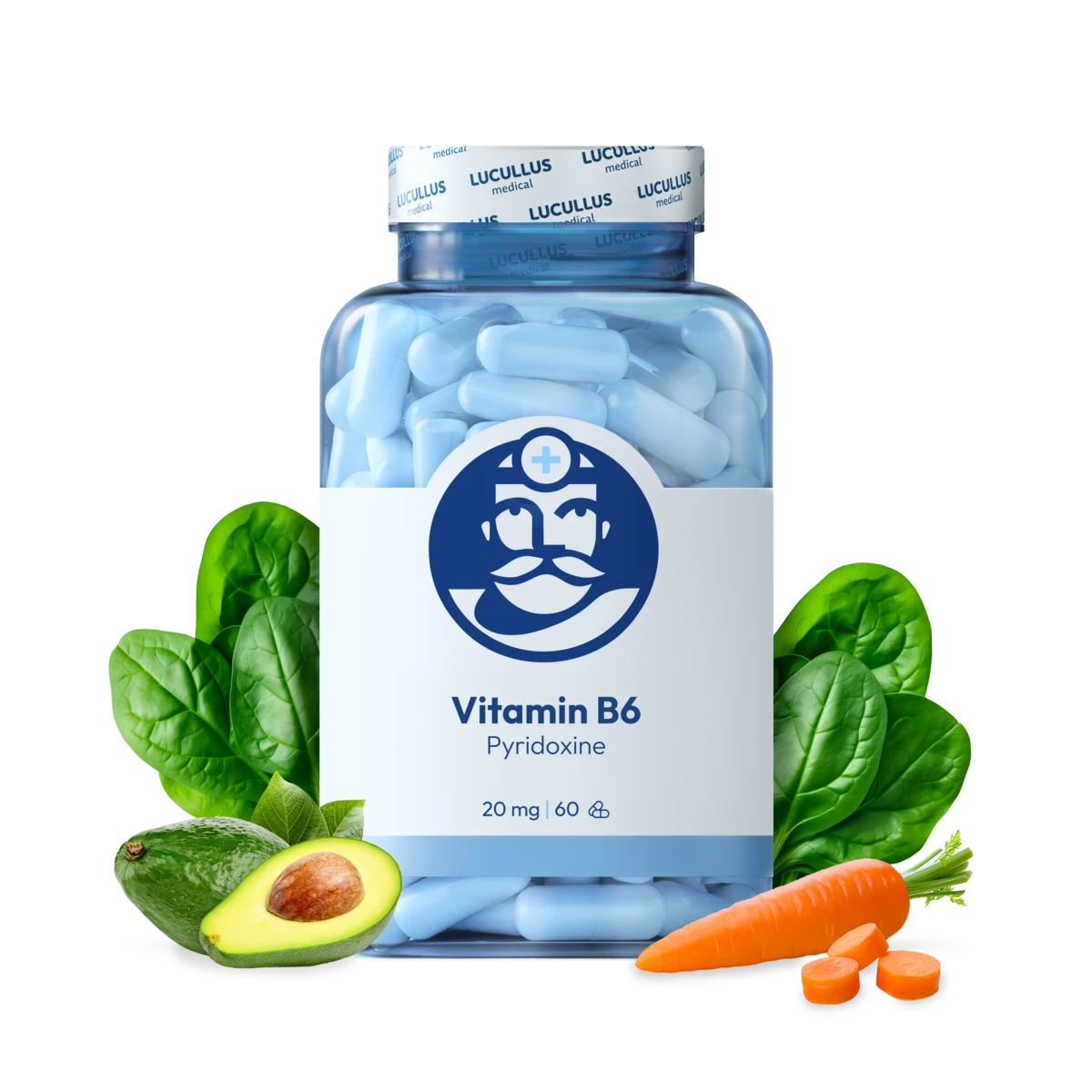 Dr. Lucullus Vitaminas B6 Piridoksinas 60 vnt.