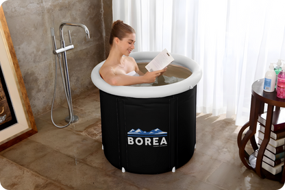 Pripučiamoji pagalvėlė ledo voniai – patogesnė galvos ir kaklo padėtis procedūros metu.