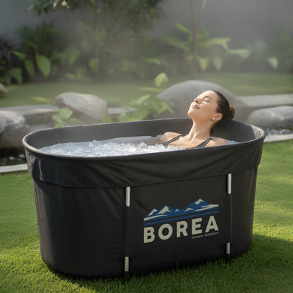 Sulankstoma ovali ledo vonia – patogesnis įlipimas dėl žemesnio profilio ir stabilios konstrukcijos.