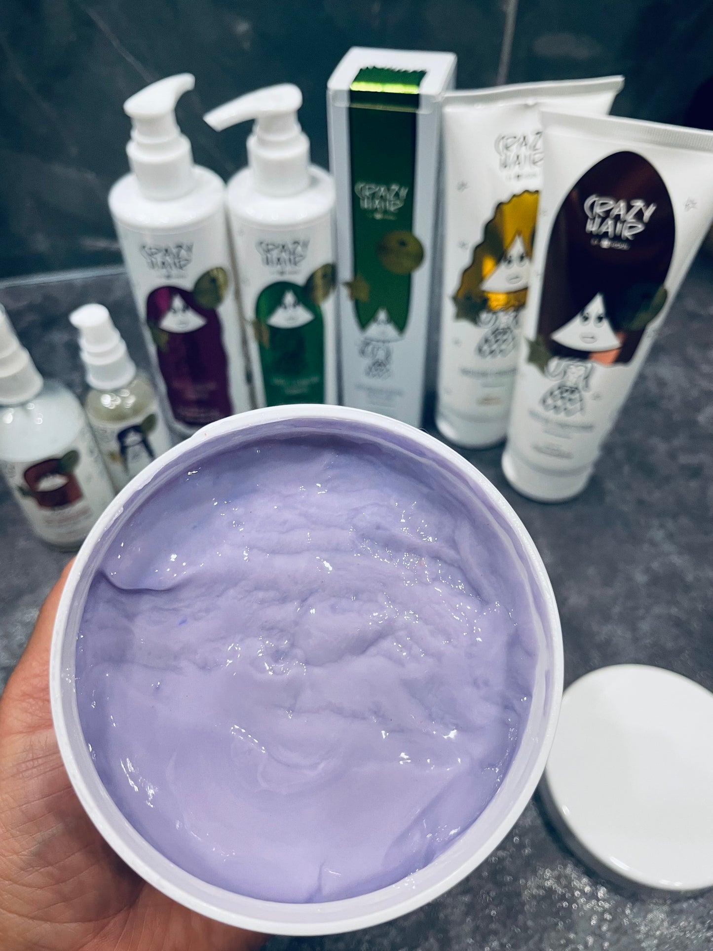 Crazy Hair Blueberry Hair Mask, Naktinė Plaukų Kaukė su Mėlynėmis