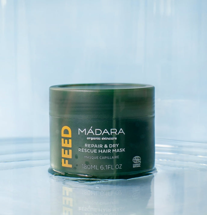 MÁDARA plaukų augimo ir atstatymo rinkinys su Grow Volume Conditioner, Growth Boost Scalp Treatment, Grow Volume Shampoo ir Repair Dry Rescue Hair Mask