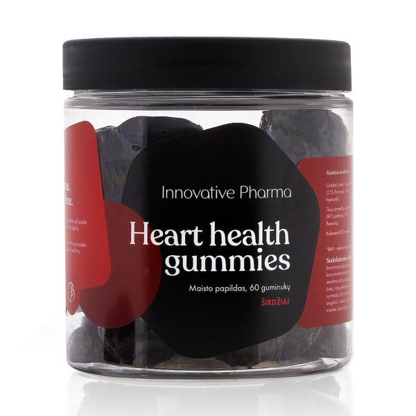Guminukai širdžiai (60 guminukų) Heart Health Gummies Maisto papildas, 60 guminukų