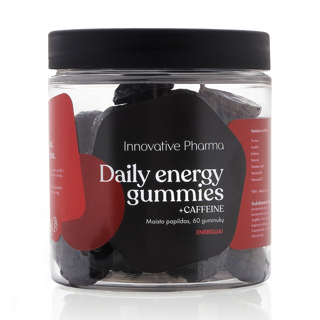 Guminukai energijai su kofeinu (60 guminukų) Daily Energy Gummies + Caffeine