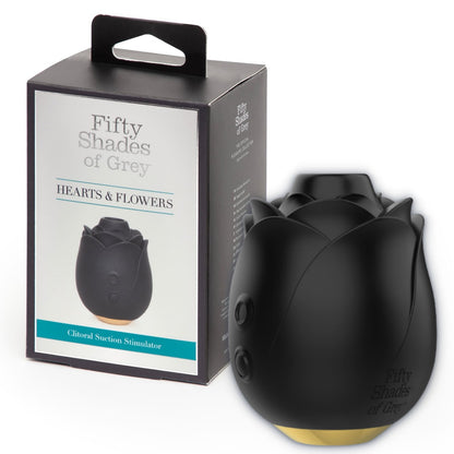 Vibratorius PENKIASDEŠIMT PILKŲ ATSPALVIŲ – SUCTION ROSE BLACK Klitorio Stimuliatorius ROŽĖ grozioplanas.lt