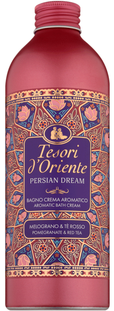 Tesori d'Oriente PUTOJANTIS VONIOS KREMAS  PERSŲ SVAJONĖ Granatų ir raudonoji arbata (500 ml)