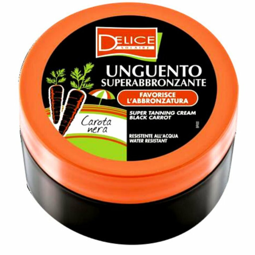 DELICE unguento superabbronzante carota juodųjų morkų įdegio kremas     - 150 ml