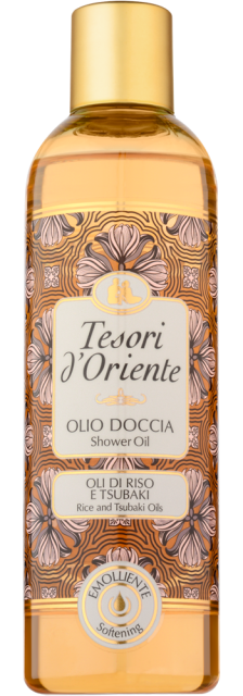 Tesori d'Oriente ryžių ir tsubaki aliejai - Aliejinė dušo želė Raminantis (250 ml)